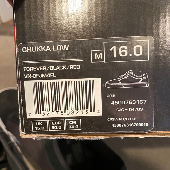 *SOLD* Vans Chukka Low Men’s size 16 - Picture 5 of 5